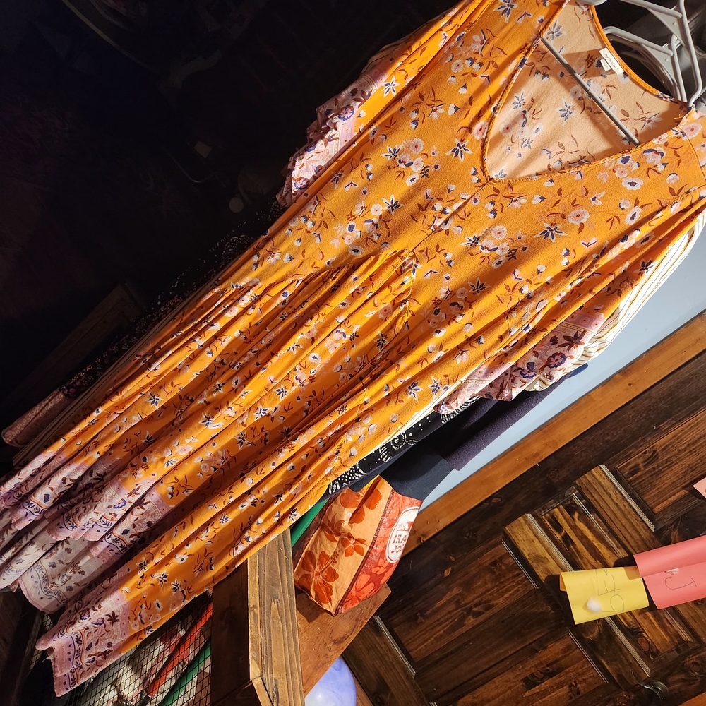 Avenue Peach Floral Flowy Dress